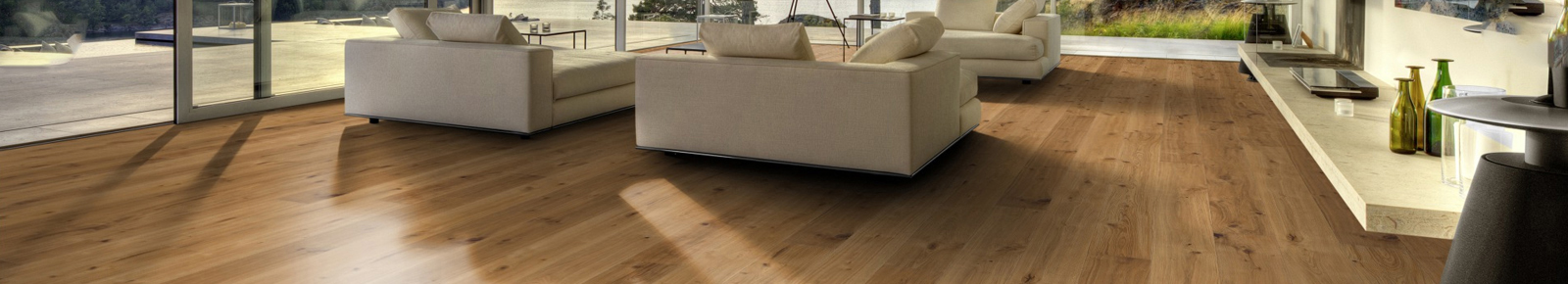 Beautiful, high end hardwood flooring in living room